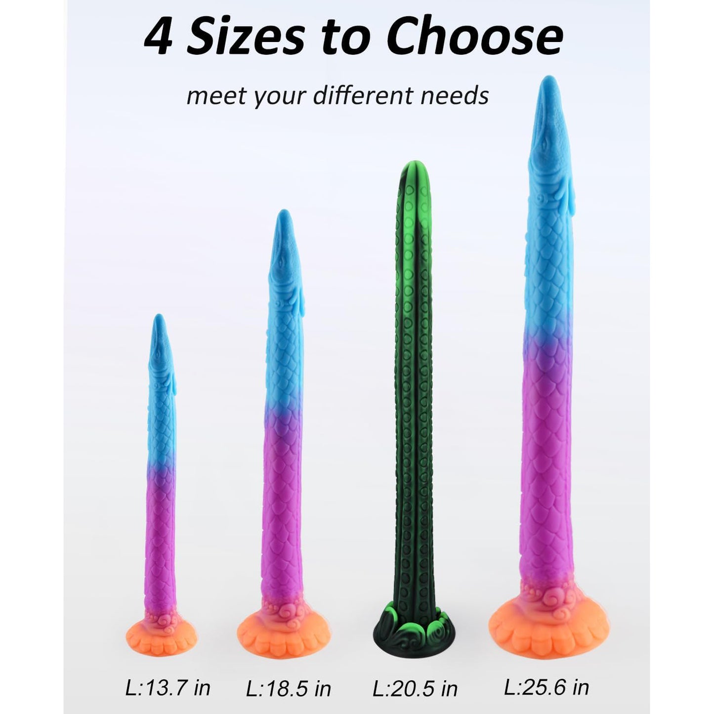 Dildo Tentáculo Extra Longo com Ventosa – Flexível e Sensação Intensa