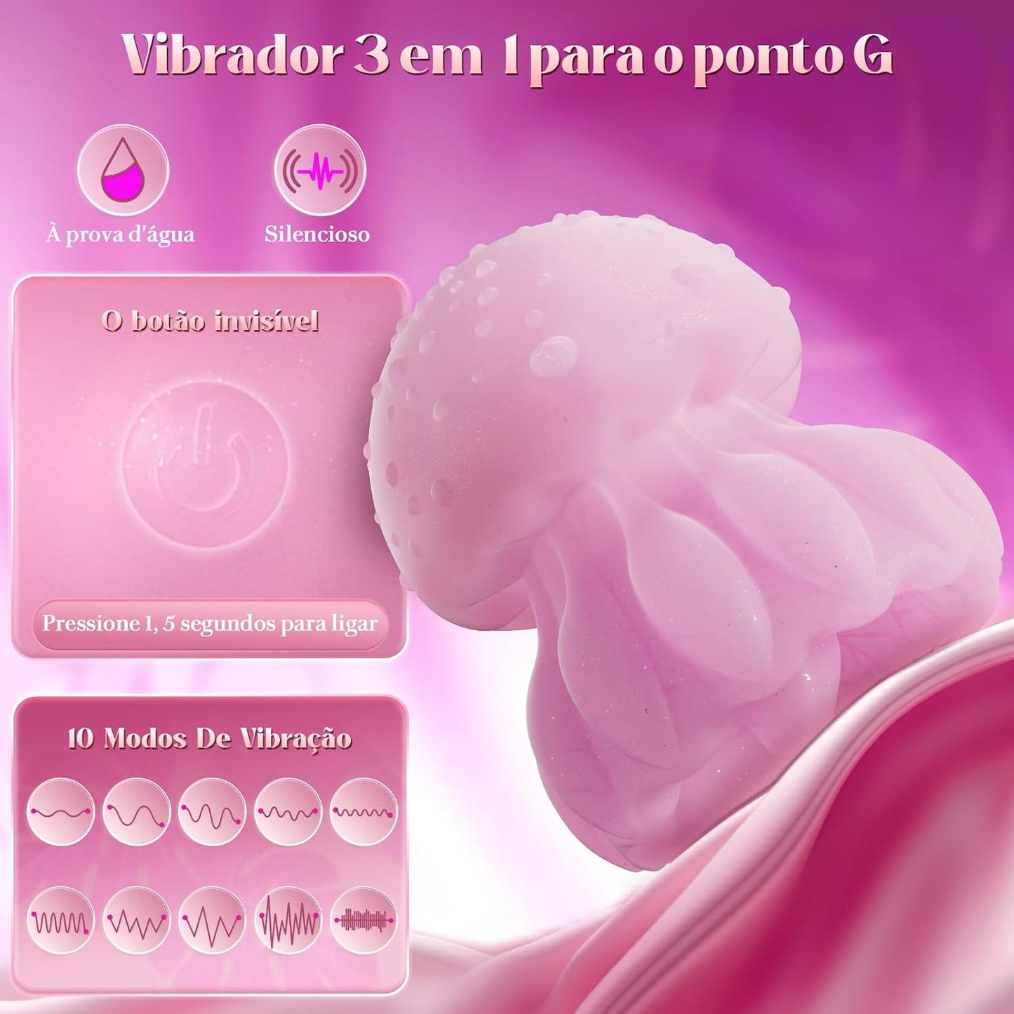 Vibrador de Sucção Compacto Recarregável