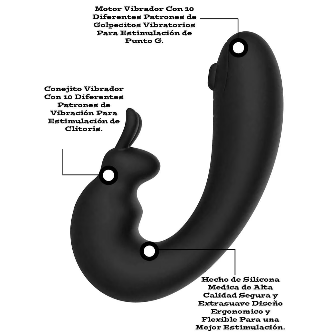 Vibrador com Estímulo Duplo – Potente e Recarregável