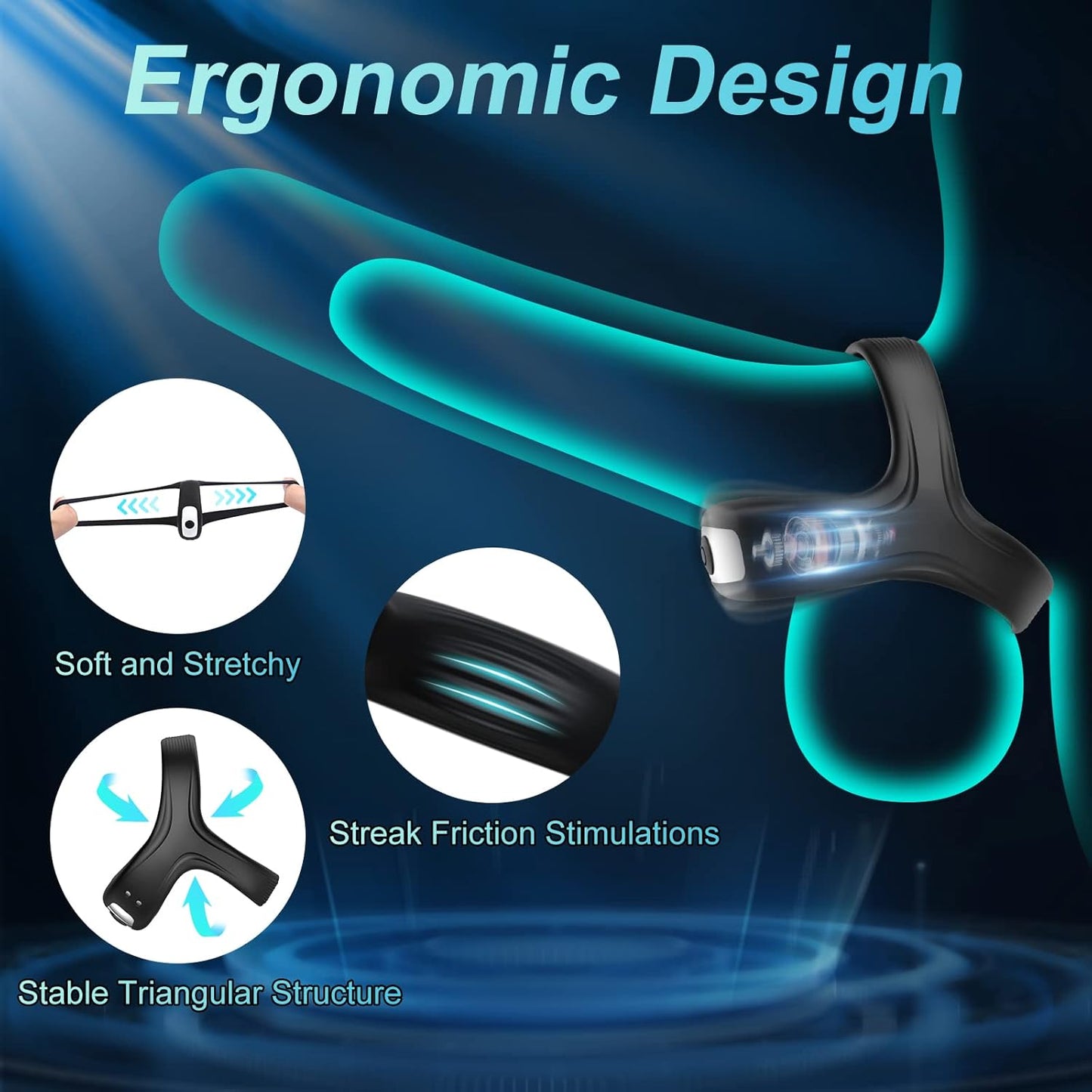 Anel Peniano Vibratório Recarregável – Estímulo Extra com Controle