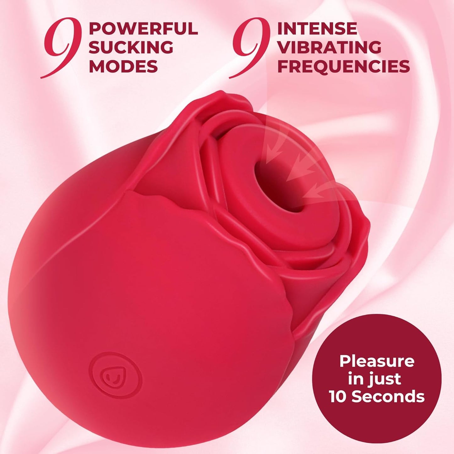 Vibrador de Sucção em Formato de Rosa – Estimulação Intensa, Recarregável e Discreto