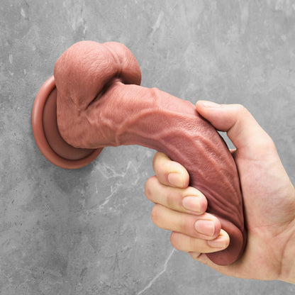 Dildo Realista com Ventosa  – Toque Macio e Sensação Natural