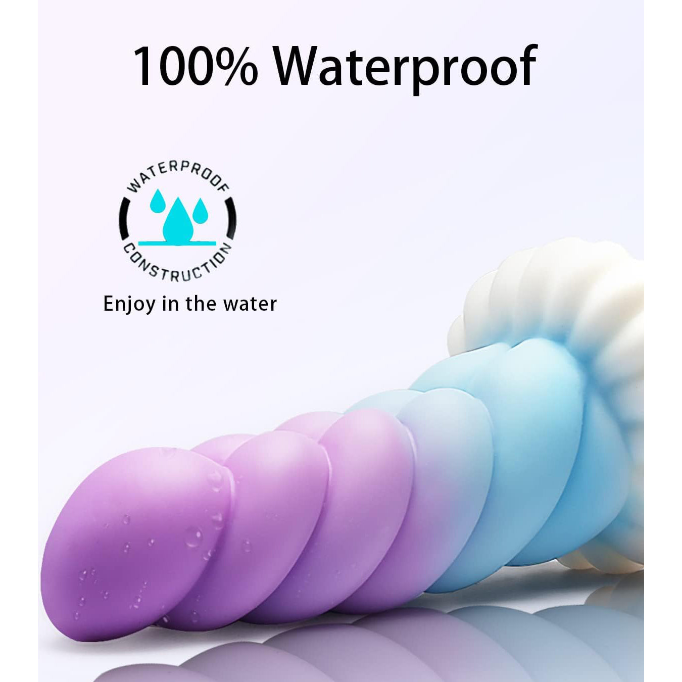 Dildo Colorido com Ventosa – Design Espiral e Sensação Suave