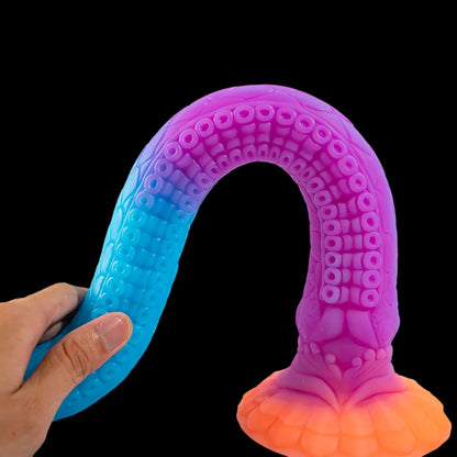 Dildo Tentáculo Extra Longo com Ventosa – Flexível e Sensação Intensa