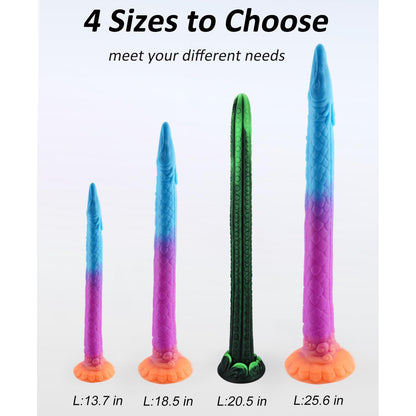Dildo Tentáculo Extra Longo com Ventosa – Flexível e Sensação Intensa