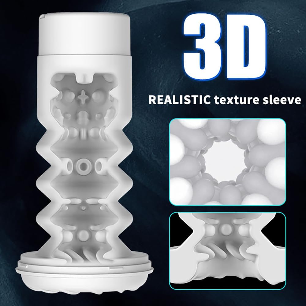 Masturbador Masculino Automático com Textura 3D – Recarregável, Silencioso e com Sensação Realista