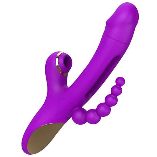 Vibrador 3 em 1 para Ponto G e Clitóris – 10 Modos com Estimulação Tripla e Design Ergonômico
