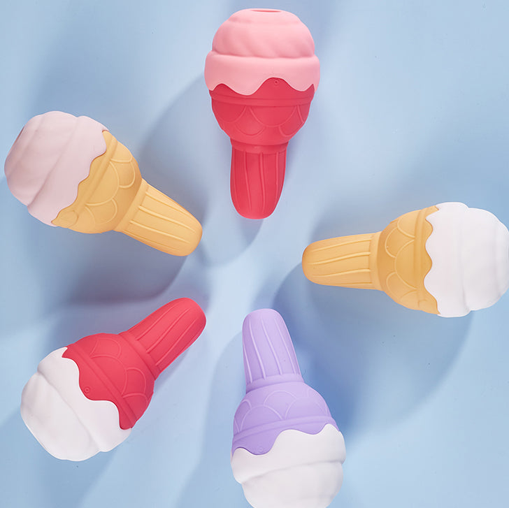 Masturbador Vibratório em Formato de Sorvete – Sucção Realista com Múltiplas Intensidades
