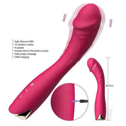 Vibrador em Silicone – Estimulação Profunda com Controle de Intensidade