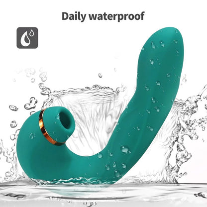 Vibrador com Sucção e Vibração – Estímulo Duplo Recarregável