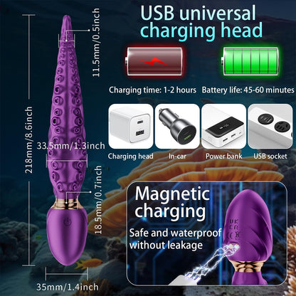 Vibrador com Rotação e Vibração – Recarregável e à Prova d’Água