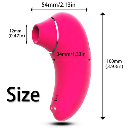 Vibrador de Sucção Recarregável – Compacto e Silencioso