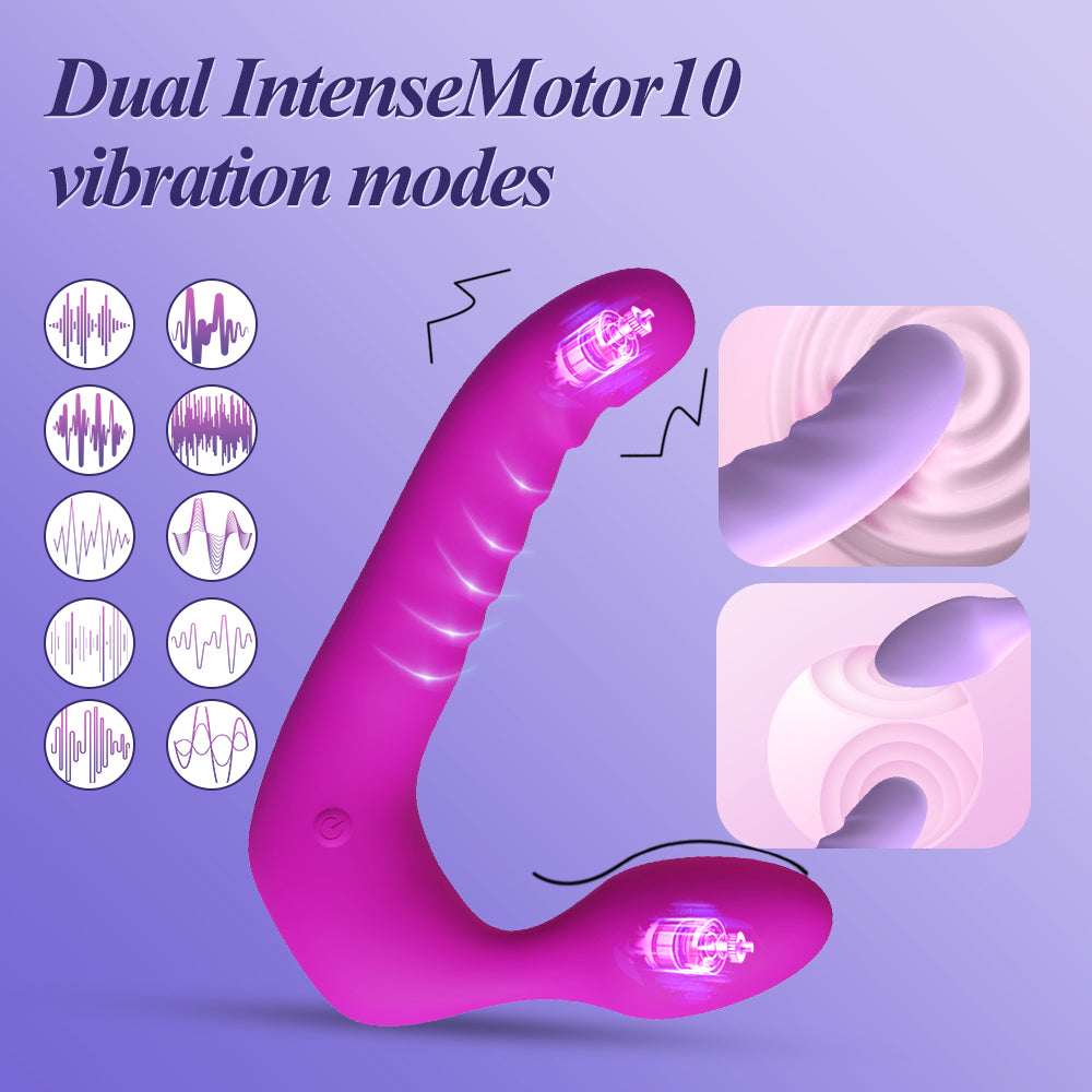 Vibrador em V com Dupla Estimulação – Uso a Dois e Vibração Ajustável