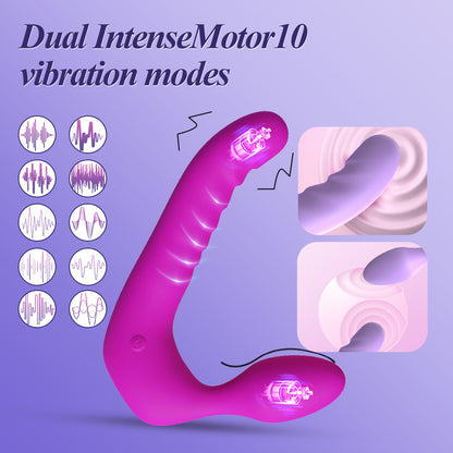 Vibrador em V com Dupla Estimulação – Uso a Dois e Vibração Ajustável