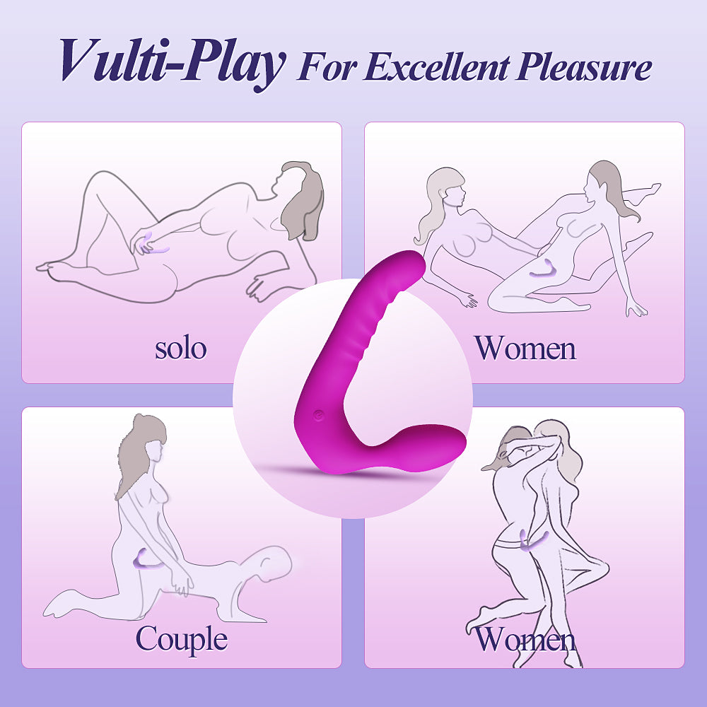 Vibrador em V com Dupla Estimulação – Uso a Dois e Vibração Ajustável