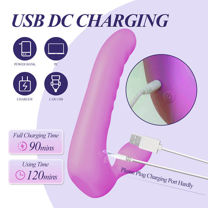 Vibrador em V com Dupla Estimulação – Uso a Dois e Vibração Ajustável