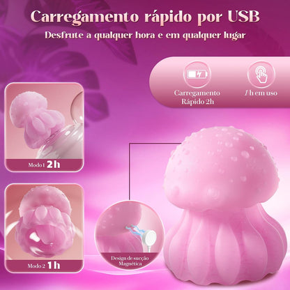 Vibrador de Sucção Compacto Recarregável