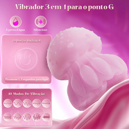 Vibrador de Sucção Compacto Recarregável