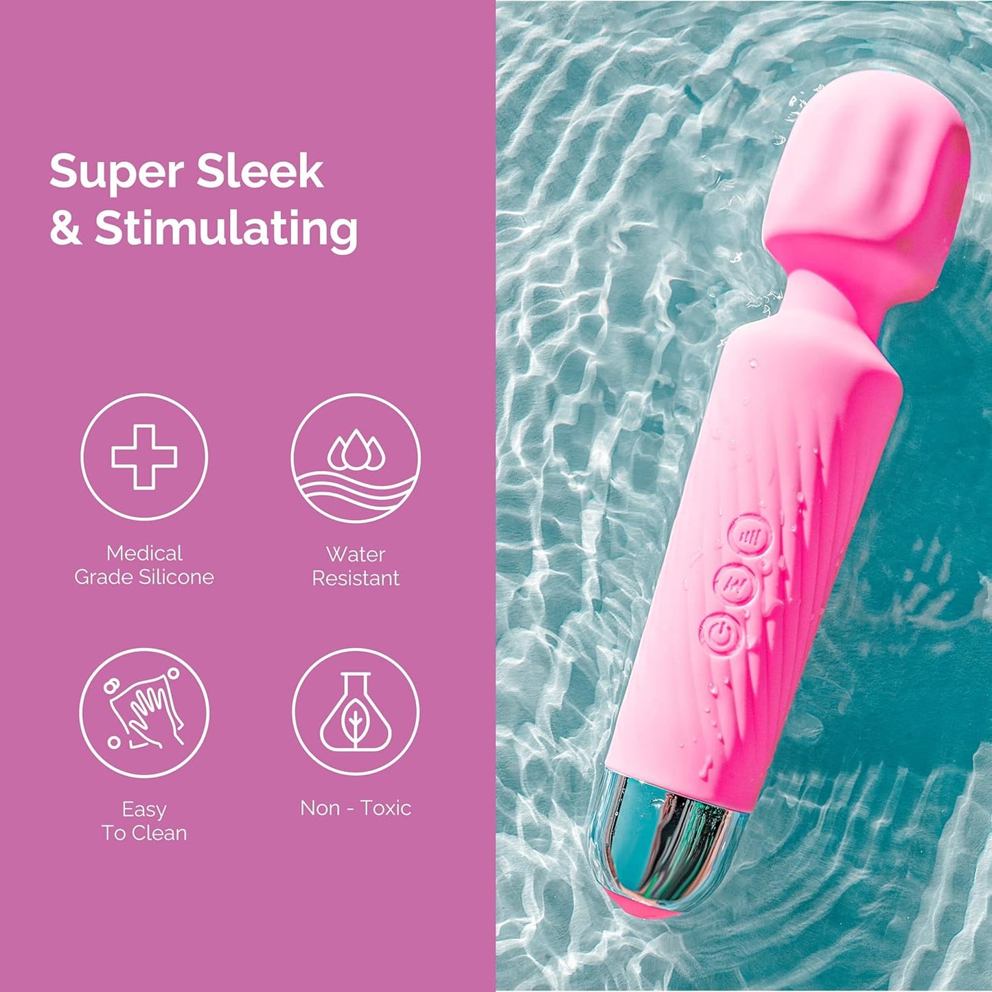 Vibrador Massageador Recarregável – Potente e Silencioso