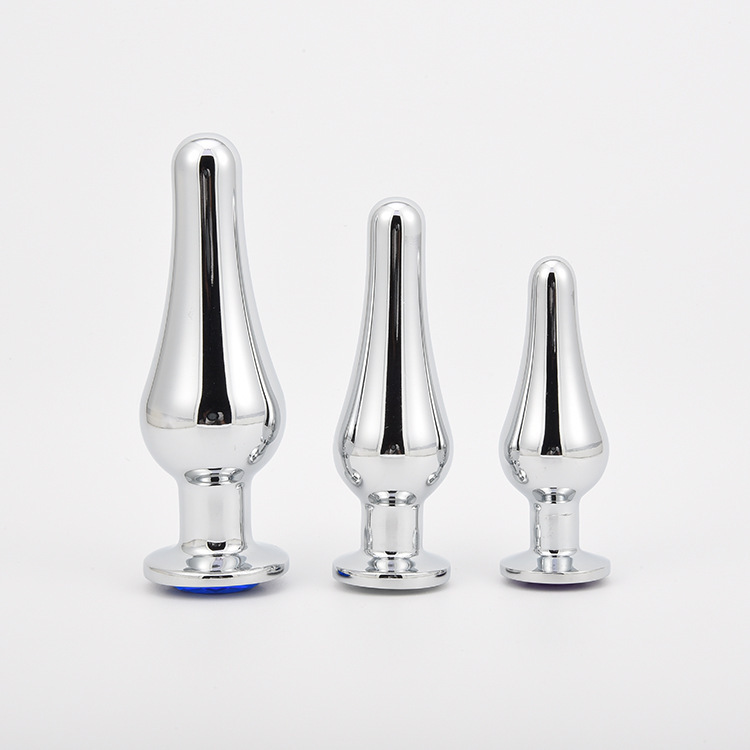 Kit Plug Anal Metálico 3 Tamanhos com Acabamento Premium